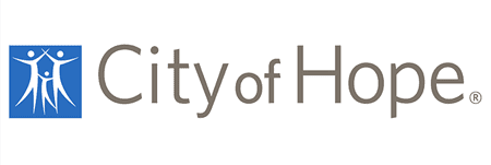 City of Hope logo featuring stylized figures on a blue square next to the text "City of Hope.