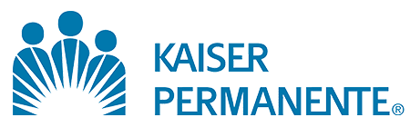 Kaiser Permanente logo featuring three stylized human figures above a radiating design next to the text "Kaiser Permanente.