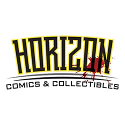 Logo of Horizon Comics & Collectibles. The word 