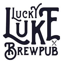 Logo of Lucky Luke Brewpub with the text 